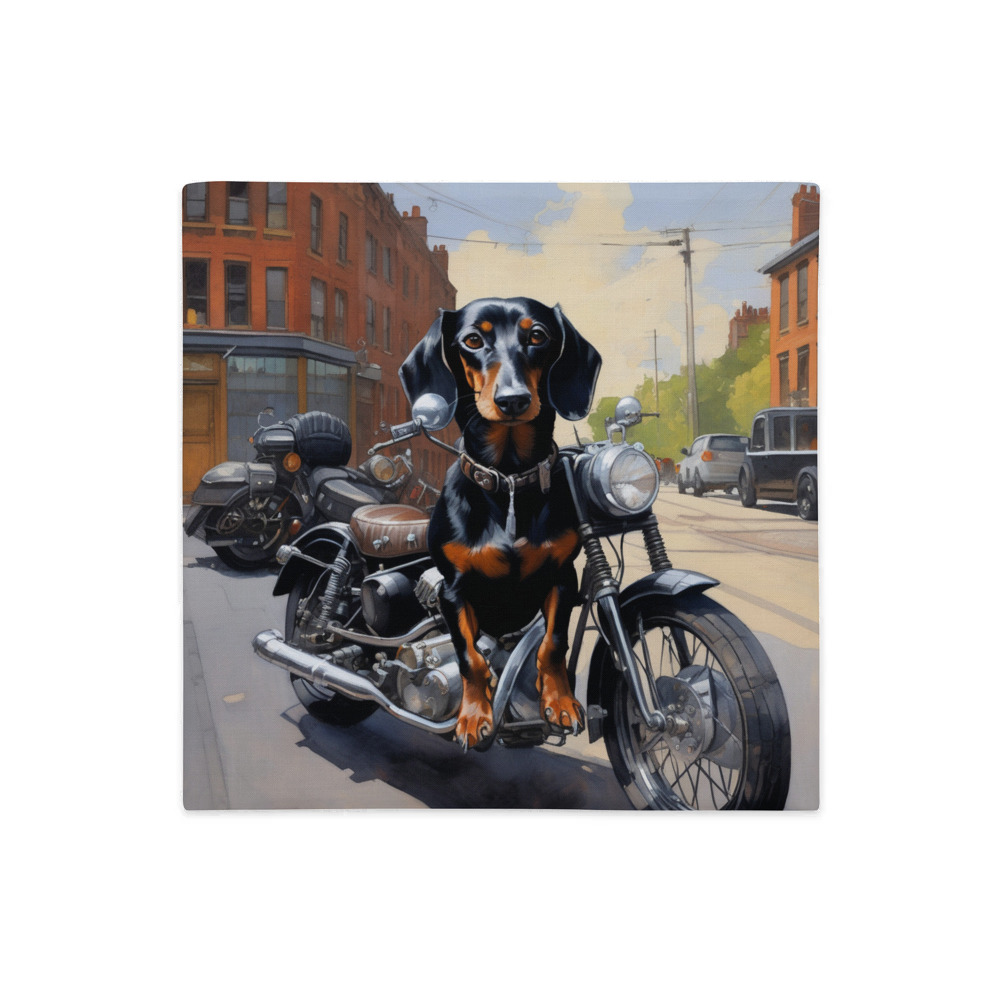 PugMug Custom Black Dachshund Premium Pillow Case