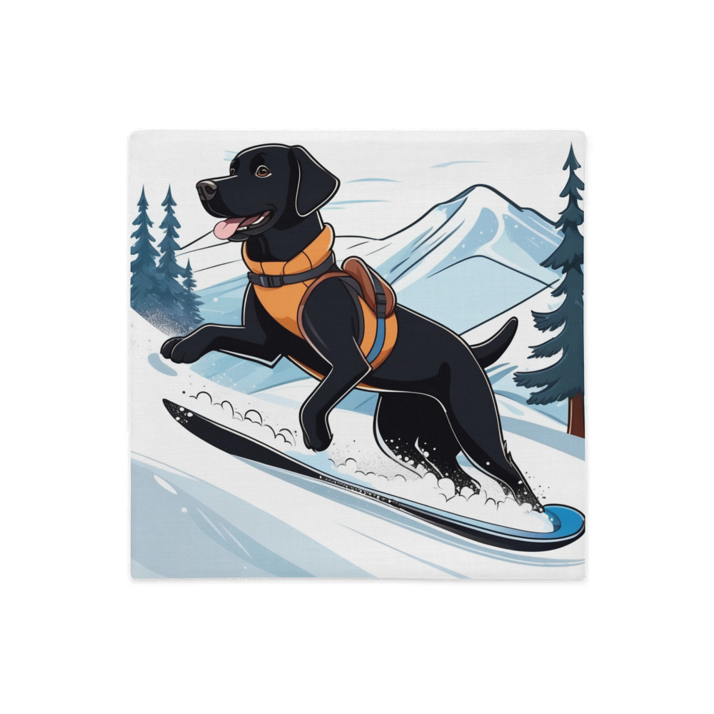 PugMug Custom Black Labrador Retriever Premium Pillow Case