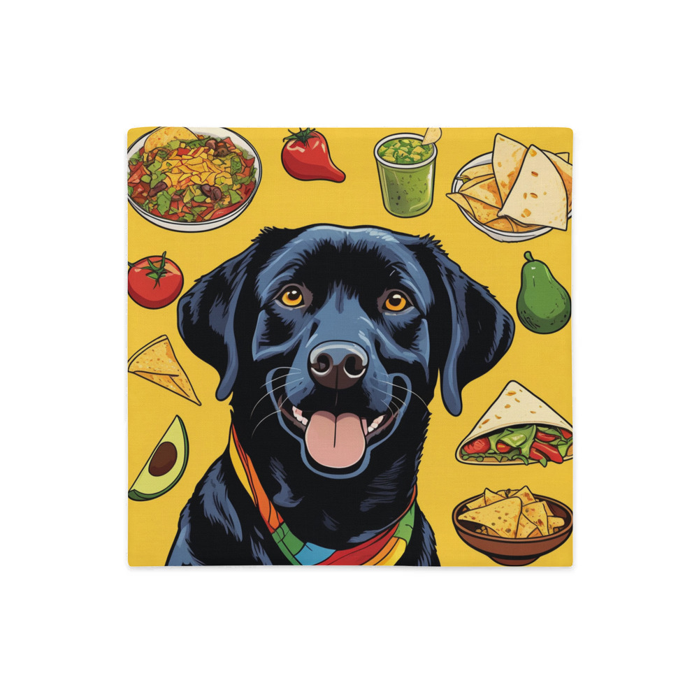 PugMug Custom Black Labrador Retriever Premium Pillow Case