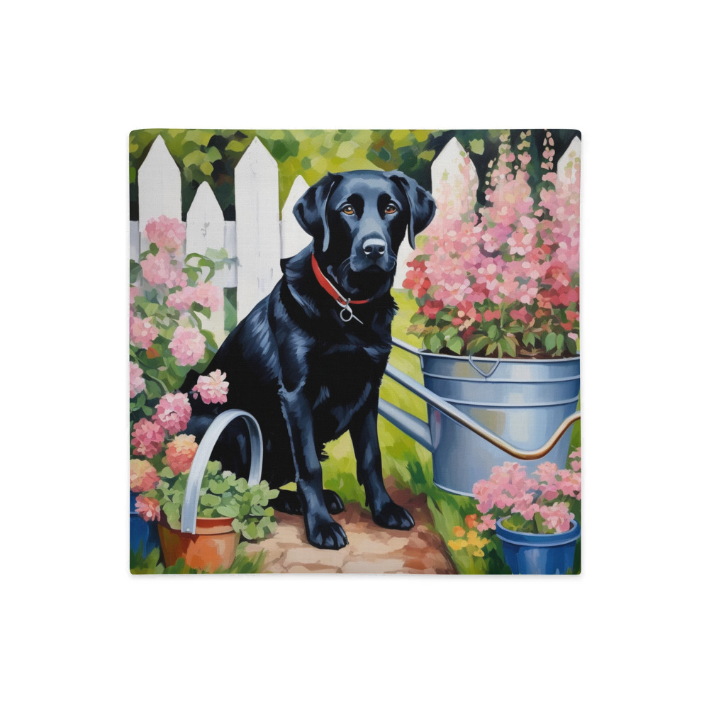 PugMug Custom Black Labrador Retriever Premium Pillow Case