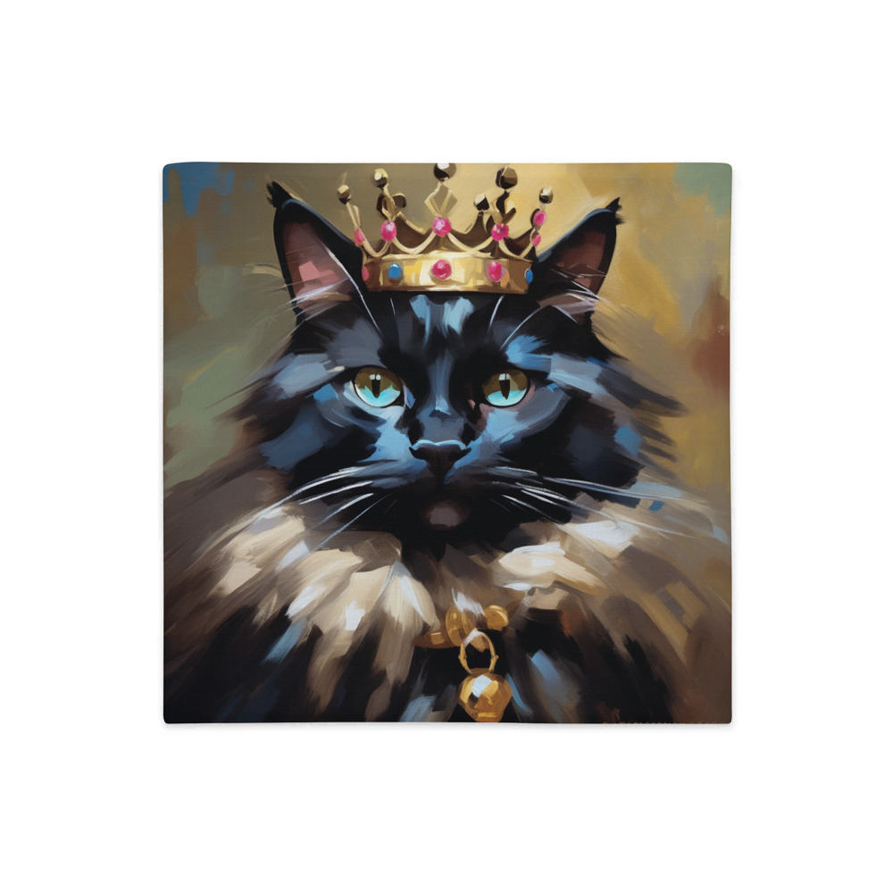 PugMug Custom Black Ragdoll Cat Premium Pillow Case