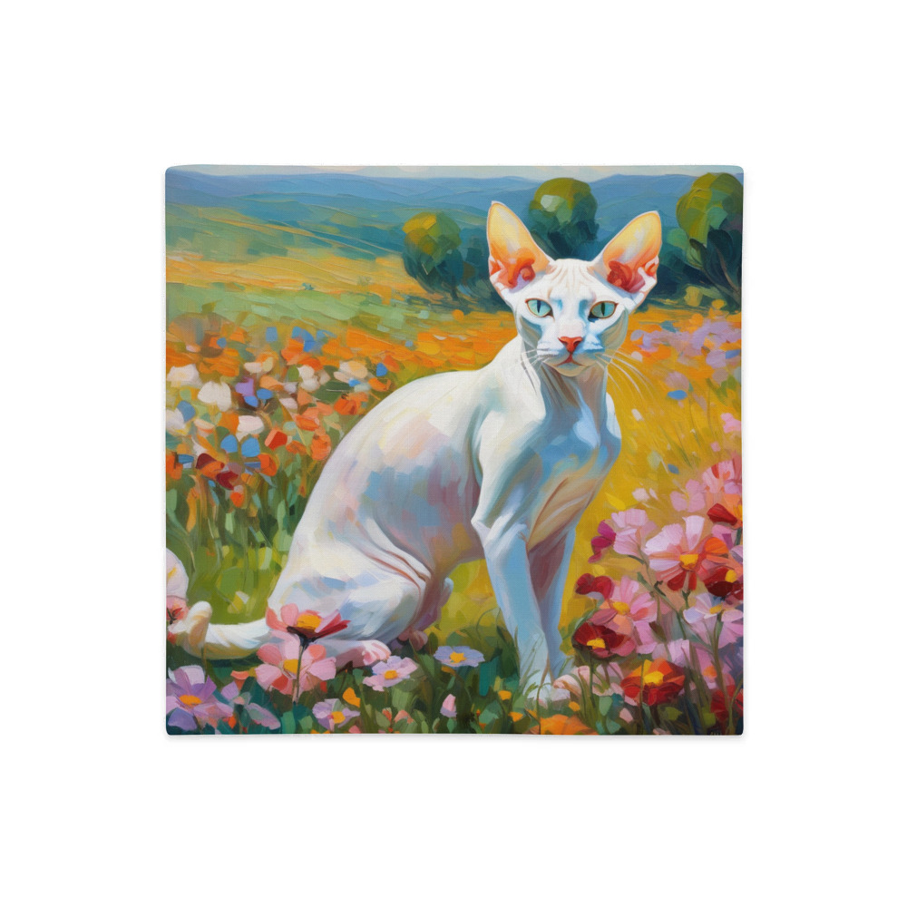 PugMug Custom White Sphynx Cat Premium Pillow Case