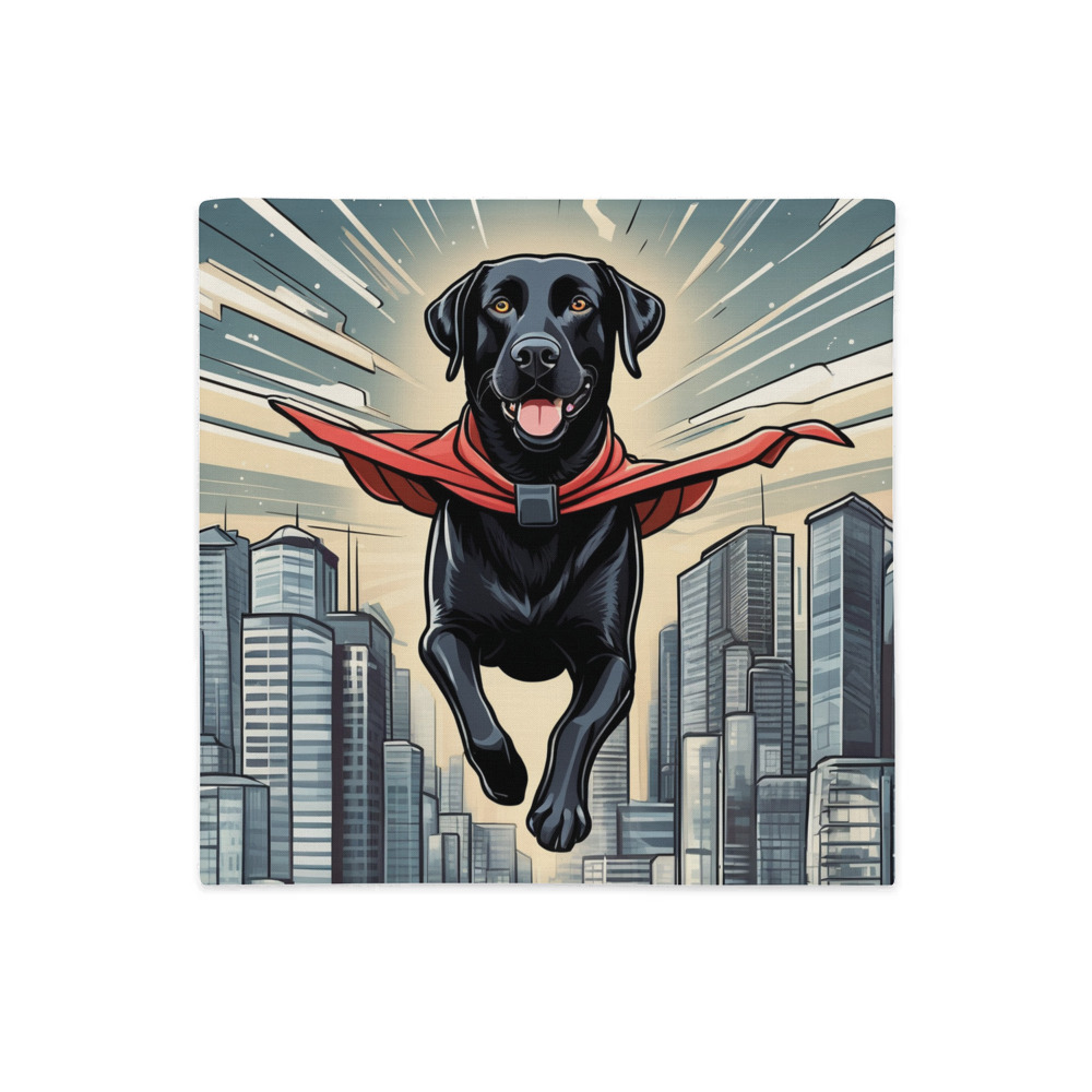 PugMug Custom Black Labrador Retriever Premium Pillow Case