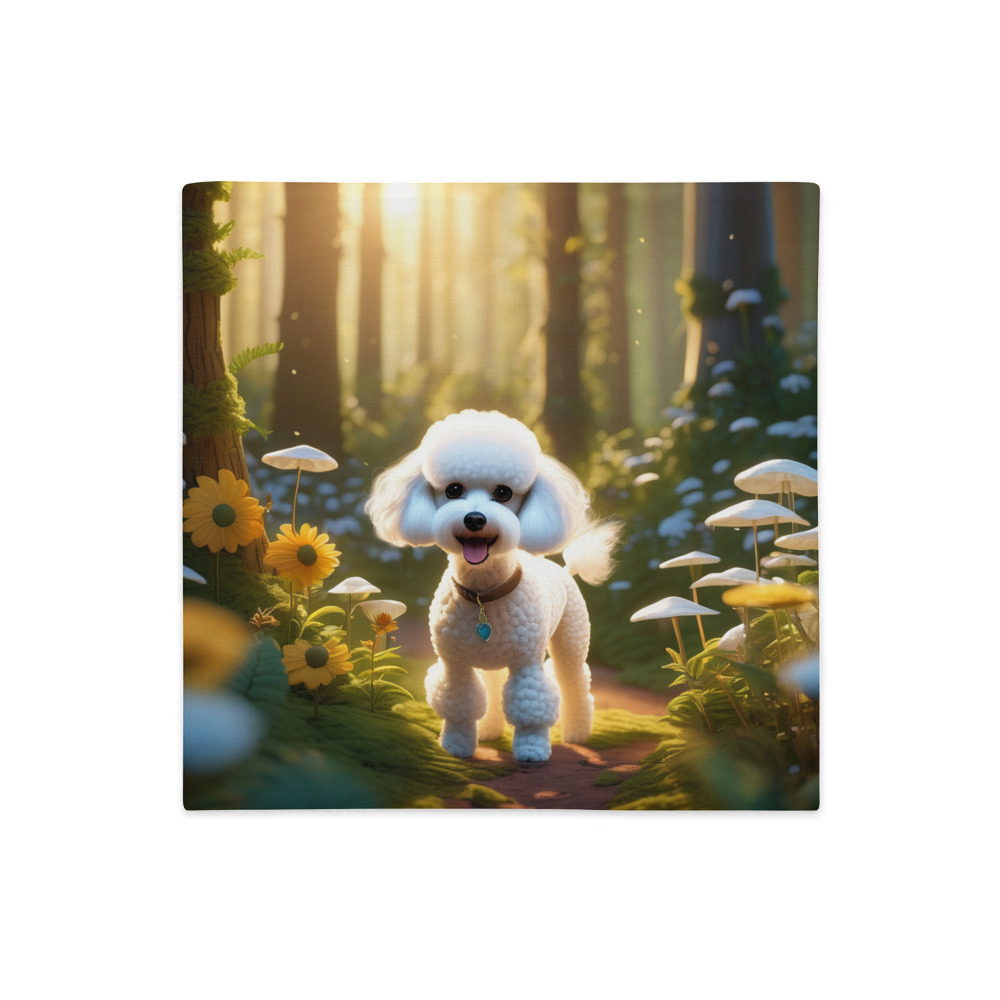 PugMug Custom White Poodle Premium Pillow Case