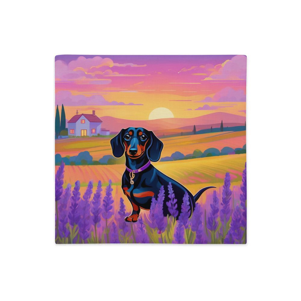 PugMug Custom Black Dachshund Premium Pillow Case