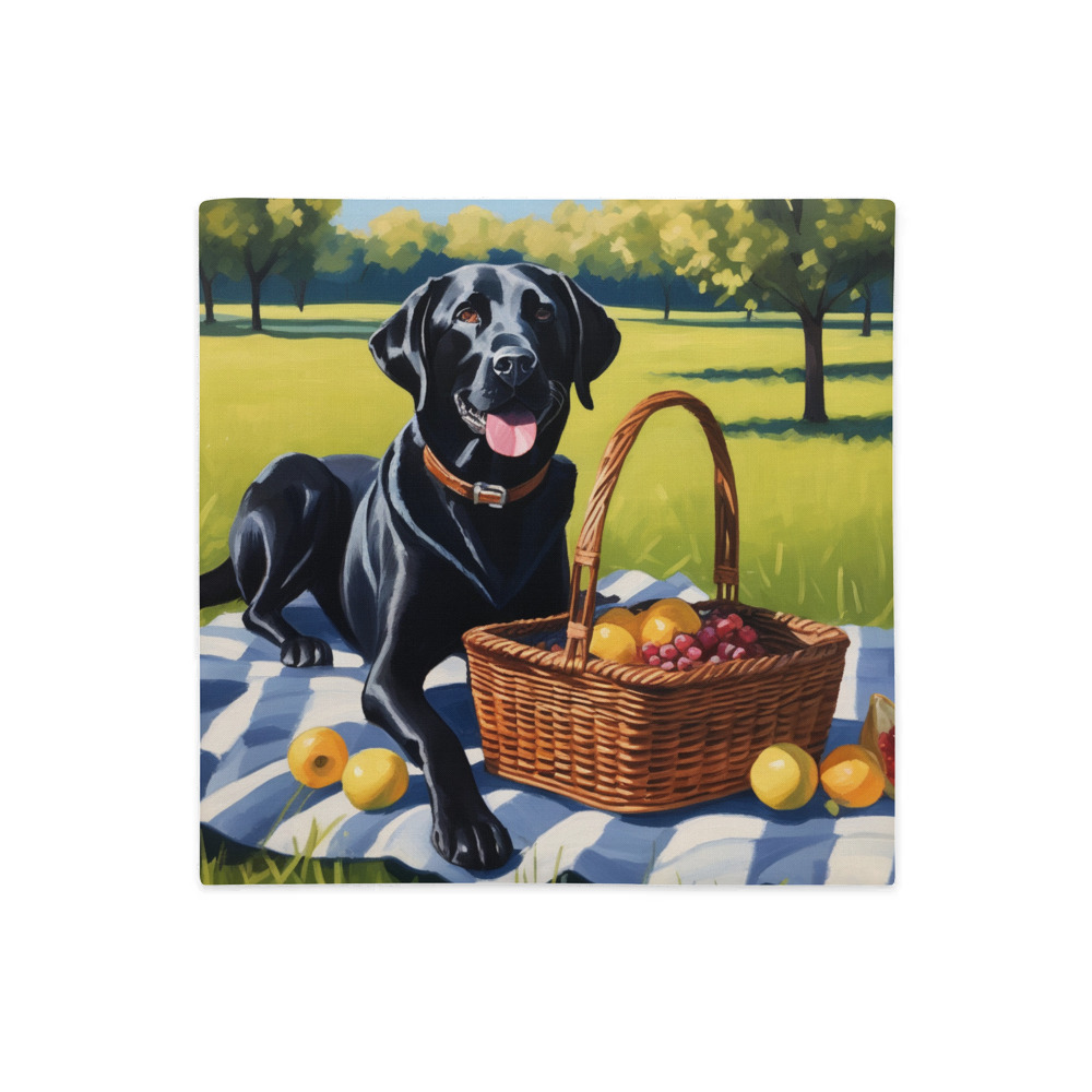 PugMug Custom Black Labrador Retriever Premium Pillow Case