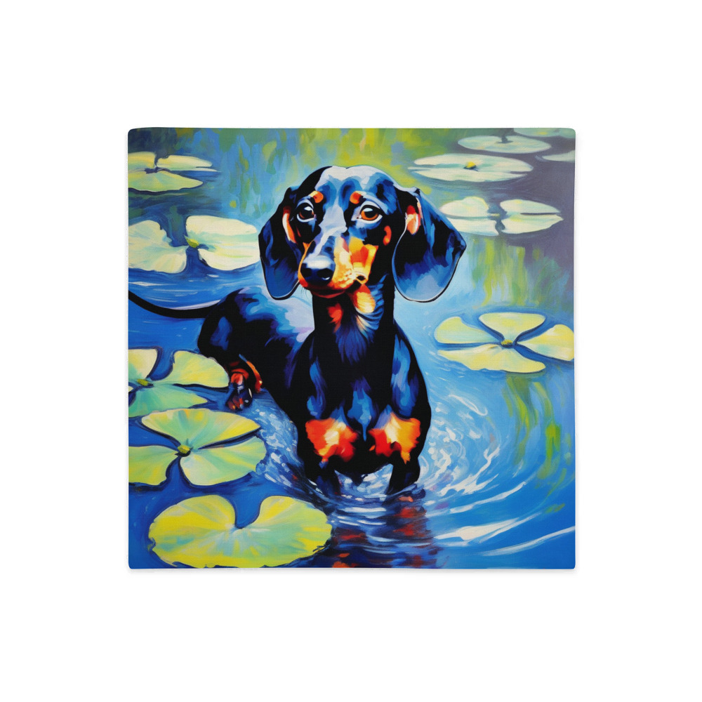 PugMug Custom Black Dachshund Premium Pillow Case