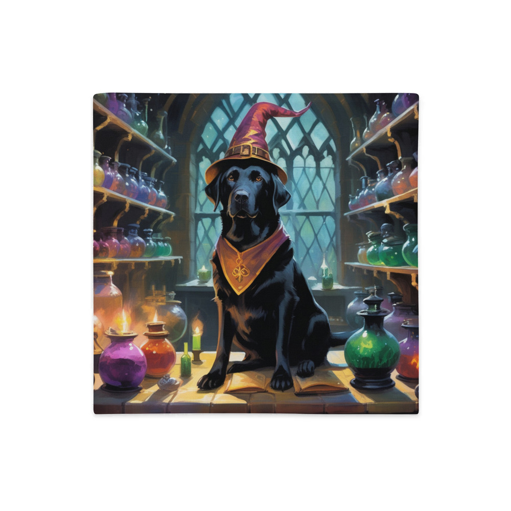 PugMug Custom Black Labrador Retriever Premium Pillow Case