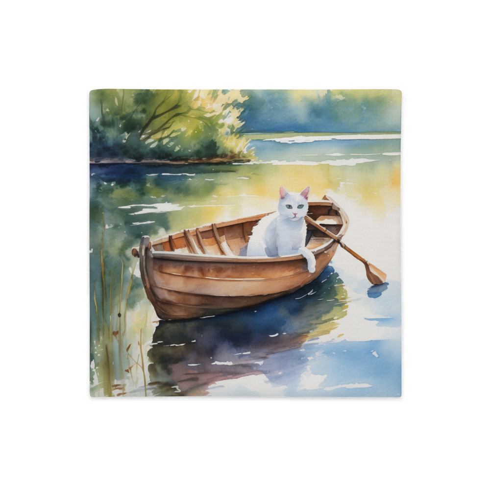 PugMug Custom White Companion Cat Premium Pillow Case