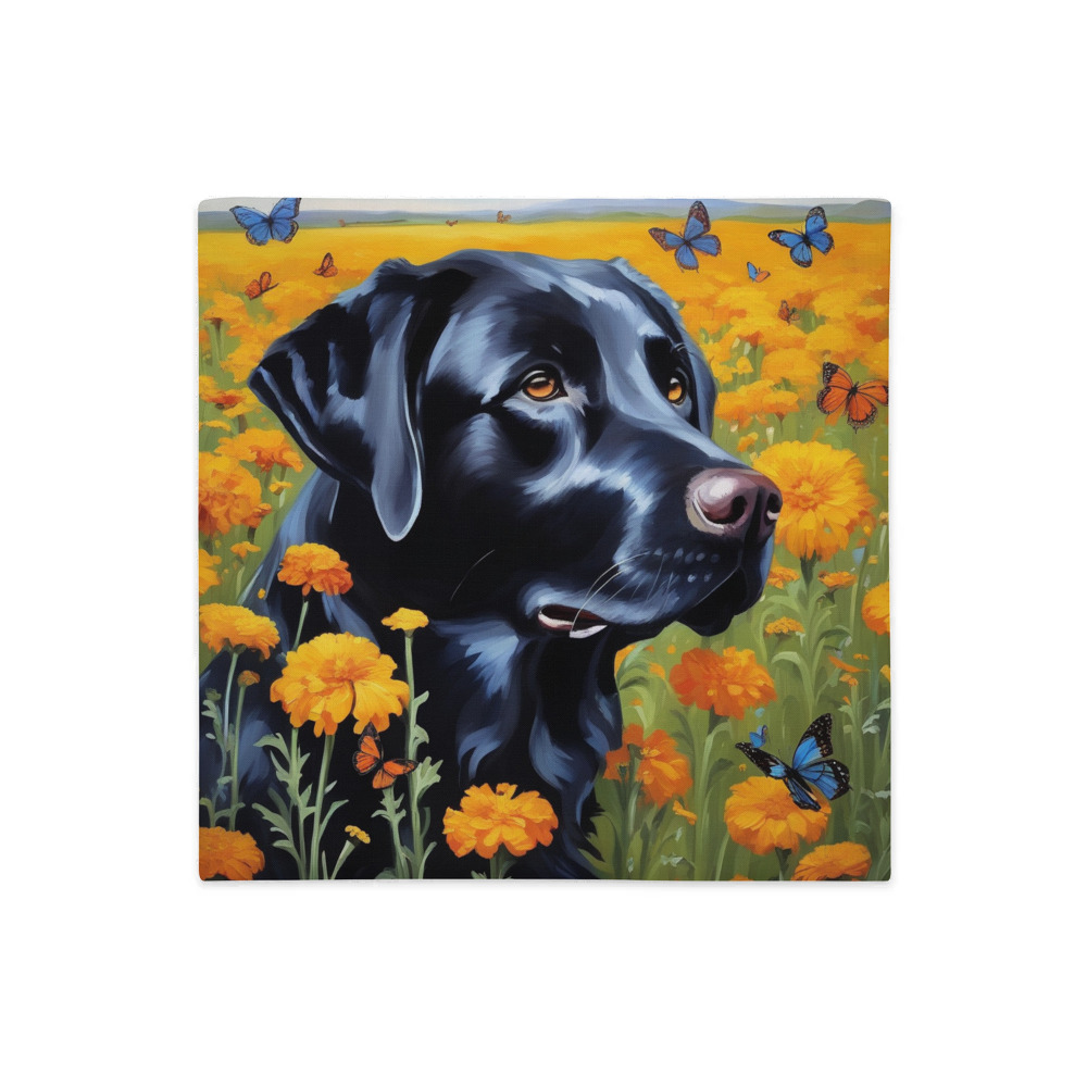 PugMug Custom Black Labrador Retriever Premium Pillow Case