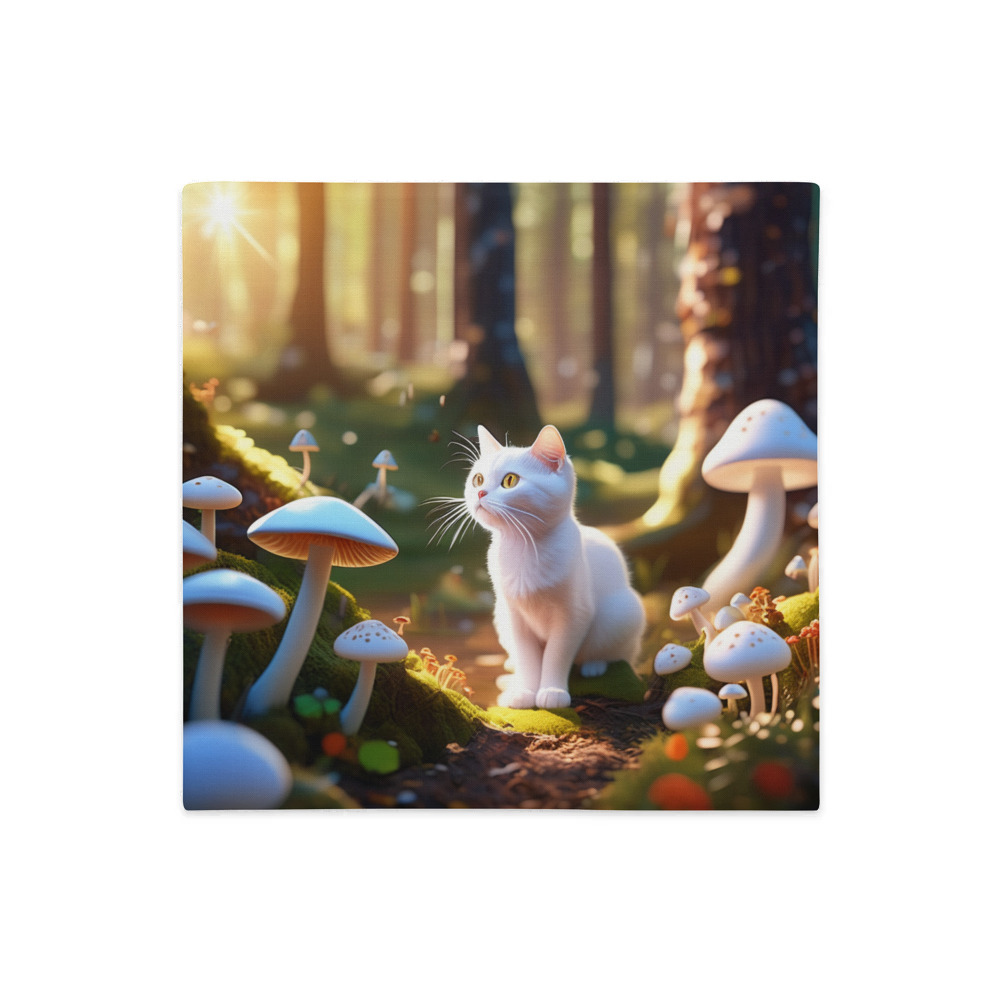 PugMug Custom White Companion Cat Premium Pillow Case