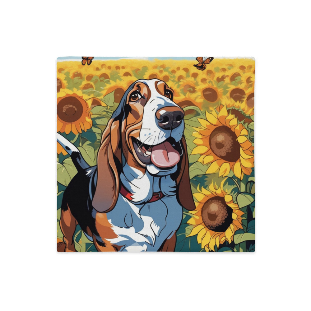 PugMug Custom Basset Hound Premium Pillow Case