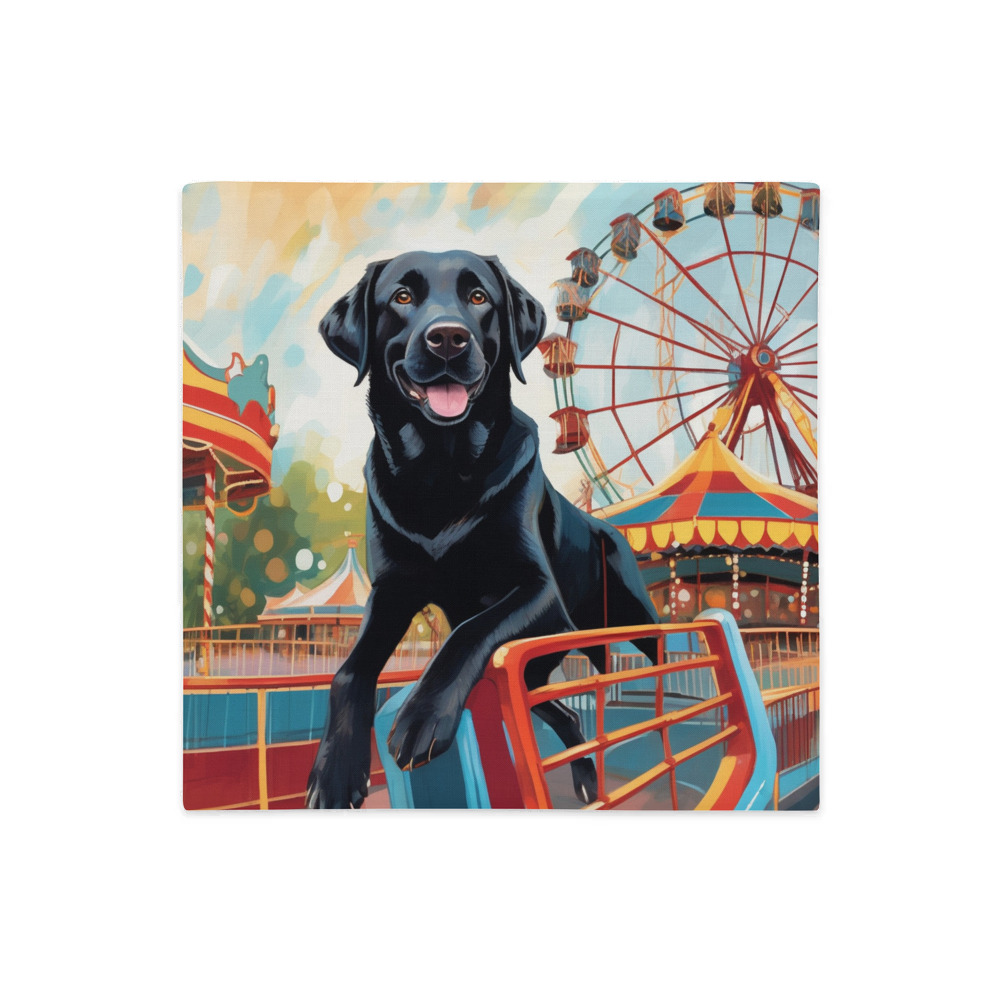 PugMug Custom Black Labrador Retriever Premium Pillow Case