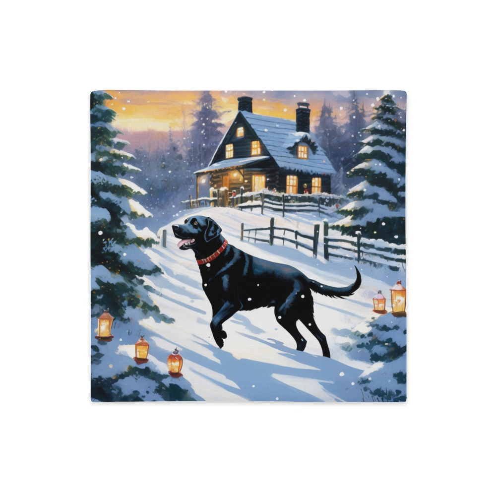 PugMug Custom Black Labrador Retriever Premium Pillow Case