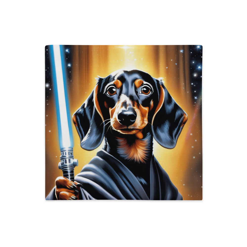 PugMug Custom Black Dachshund Premium Pillow Case