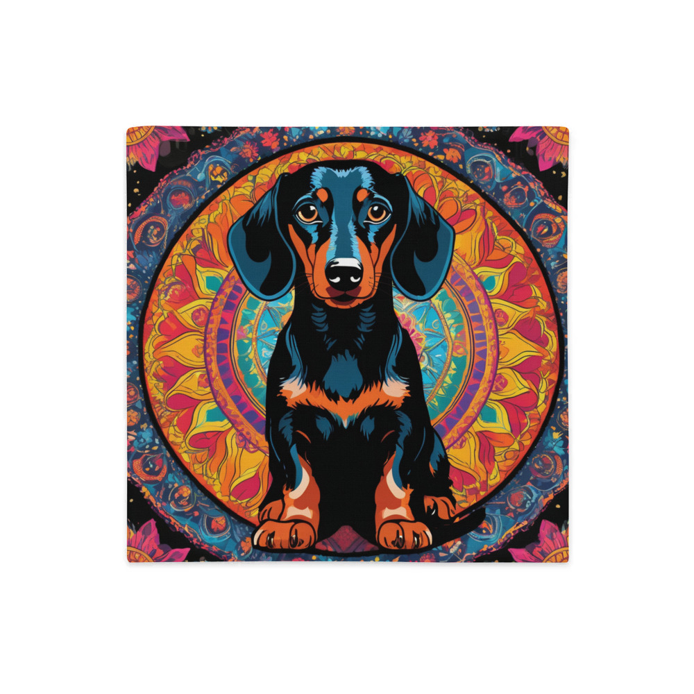 PugMug Custom Black Dachshund Premium Pillow Case