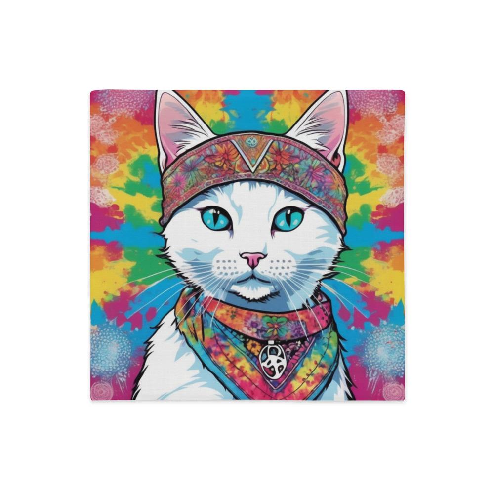 PugMug Custom White Companion Cat Premium Pillow Case