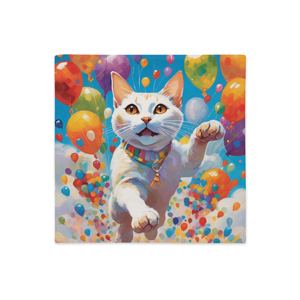 PugMug Custom White Abyssinian Cat Premium Pillow Case