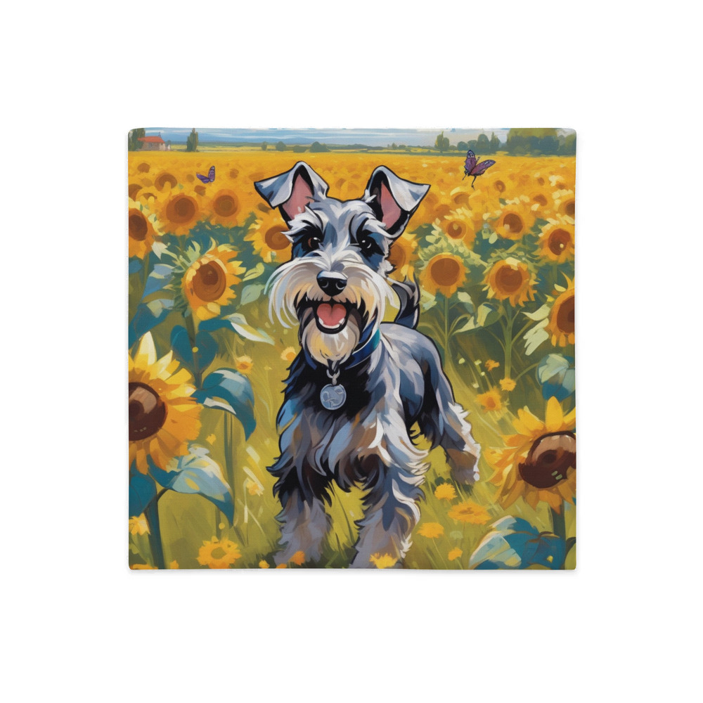 PugMug Custom Miniature Schnauzer Premium Pillow Case