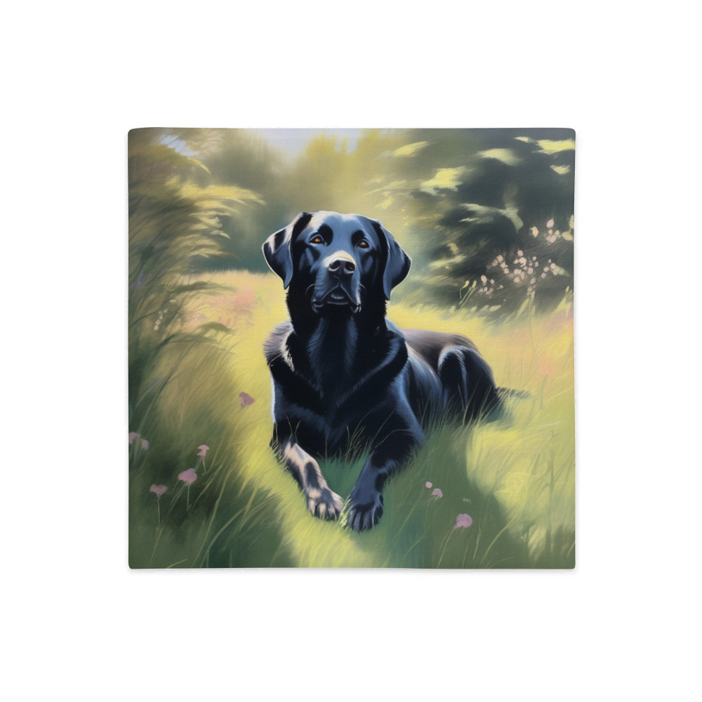 PugMug Custom Black Labrador Retriever Premium Pillow Case