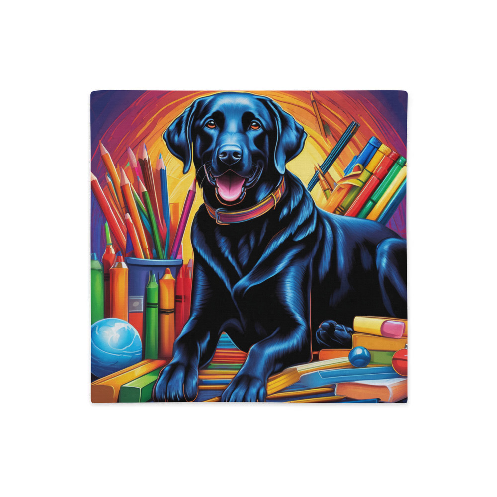 PugMug Custom Black Labrador Retriever Premium Pillow Case