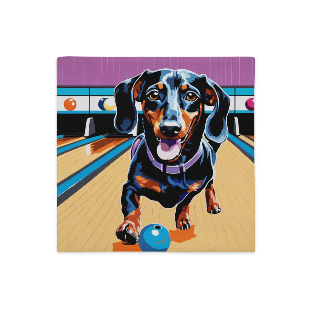 PugMug Custom Black Dachshund Premium Pillow Case