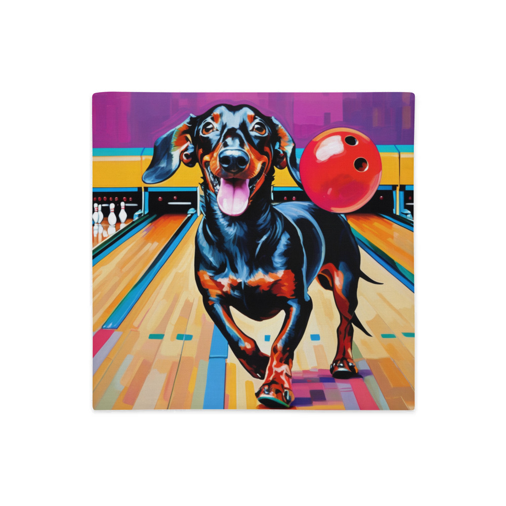 PugMug Custom Black Dachshund Premium Pillow Case