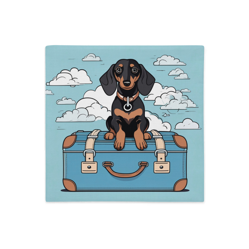 PugMug Custom Black Dachshund Premium Pillow Case