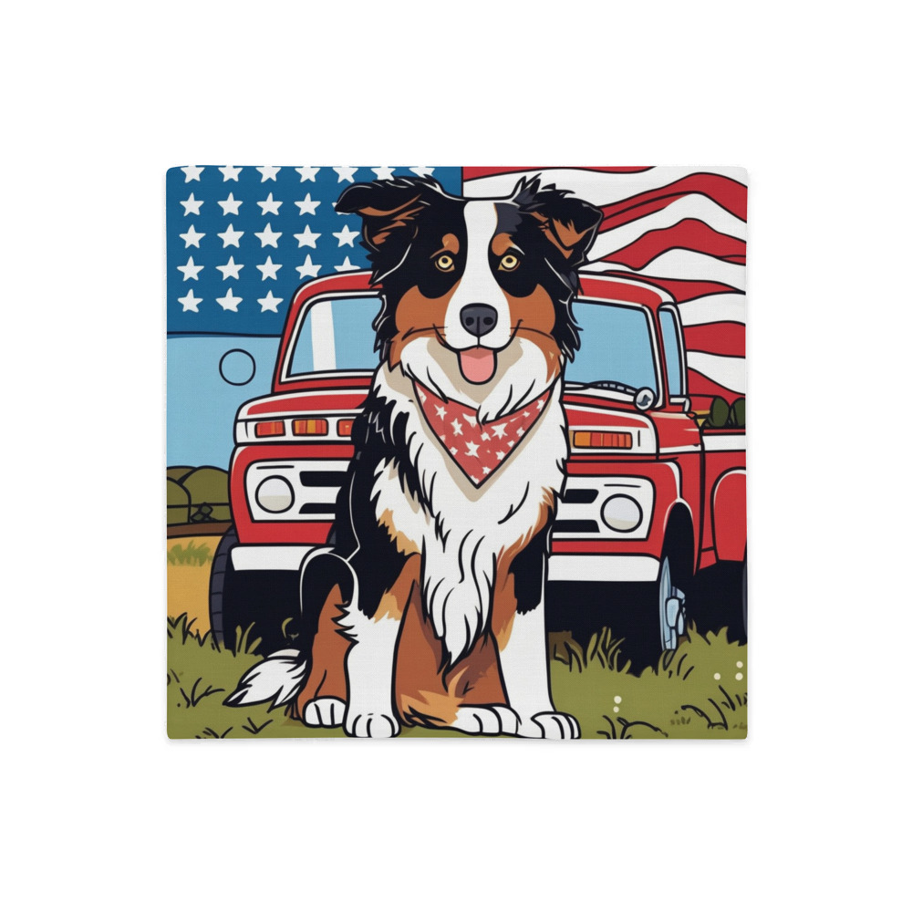 PugMug Custom Australian Shepherd Dog Premium Pillow Case