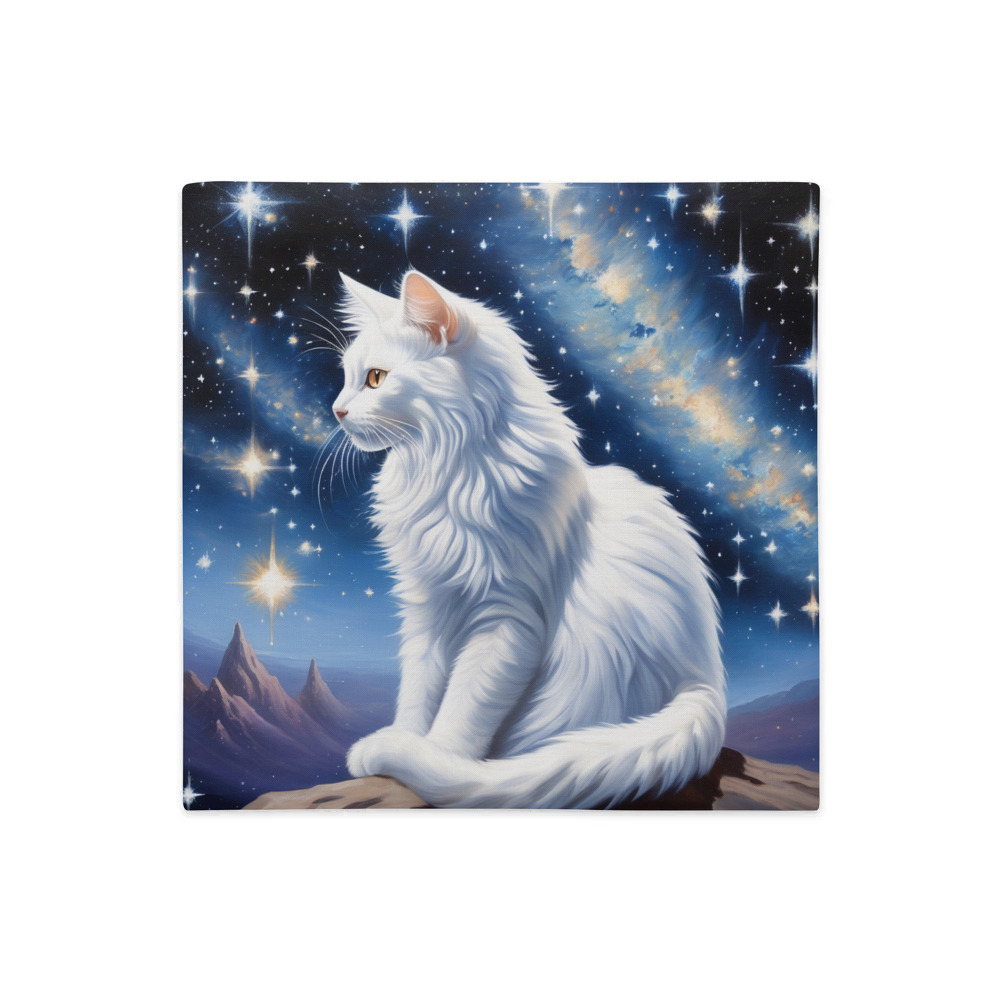 PugMug Custom White Companion Cat Premium Pillow Case