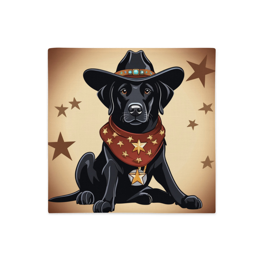 PugMug Custom Black Labrador Retriever Premium Pillow Case