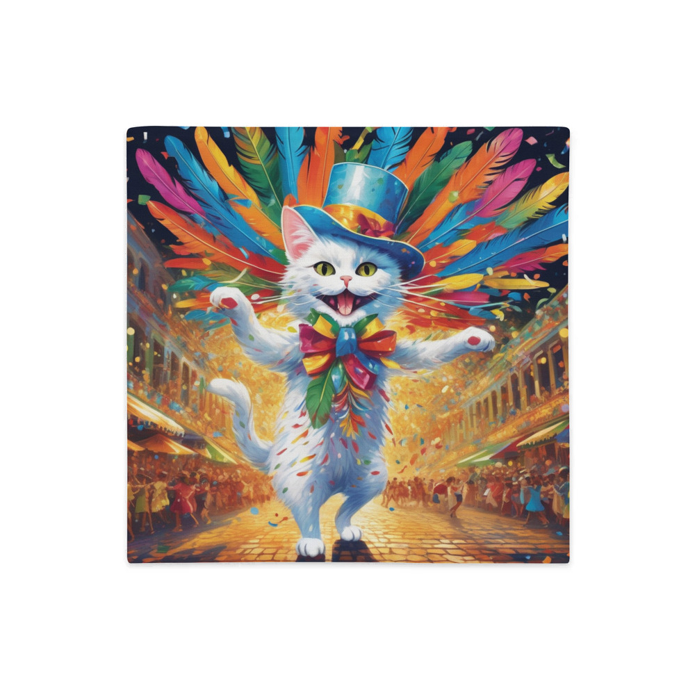 PugMug Custom White Companion Cat Premium Pillow Case