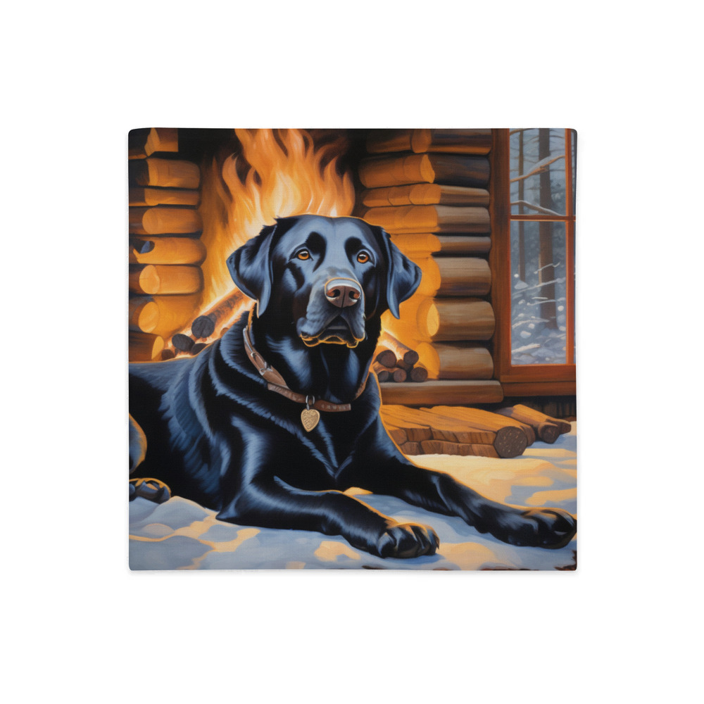 PugMug Custom Black Labrador Retriever Premium Pillow Case