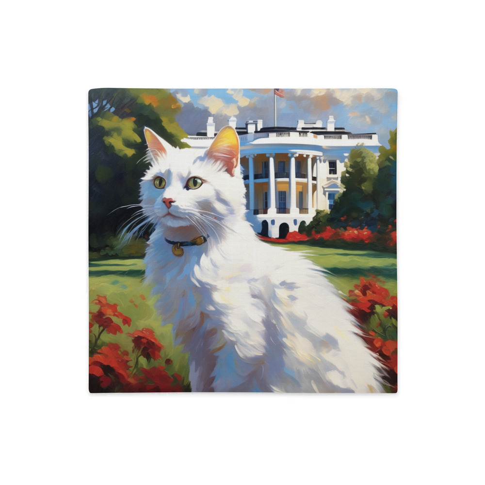 PugMug Custom White Companion Cat Premium Pillow Case