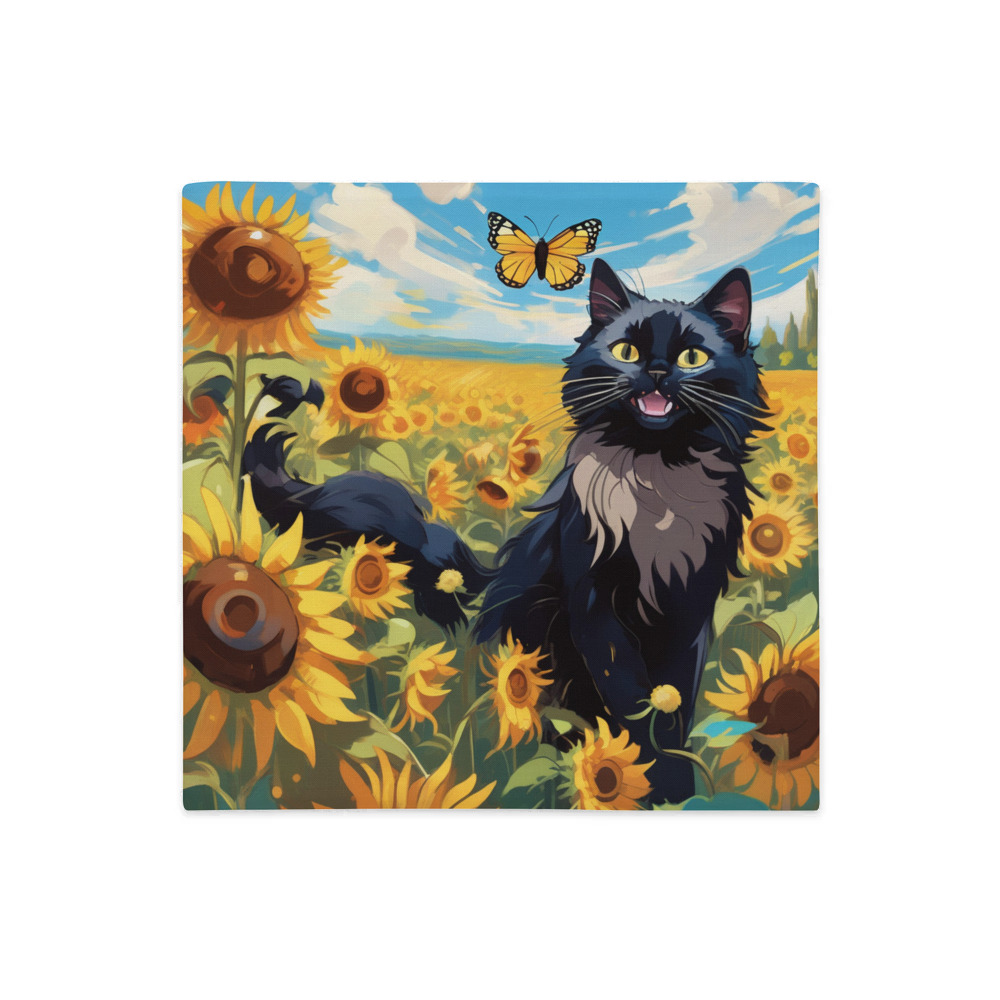 PugMug Custom Black Ragdoll Cat Premium Pillow Case