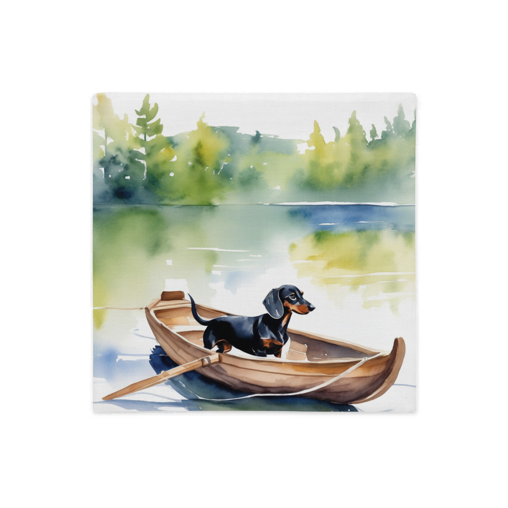 PugMug Custom Black Dachshund Premium Pillow Case