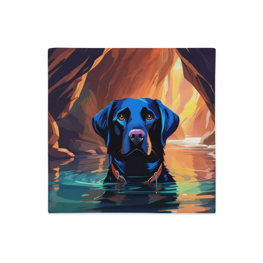 PugMug Custom Black Labrador Retriever Premium Pillow Case