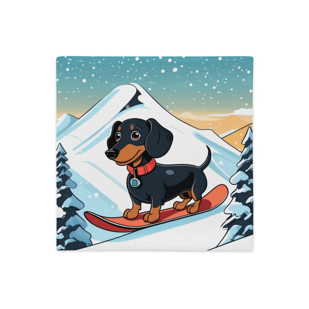 PugMug Custom Black Dachshund Premium Pillow Case