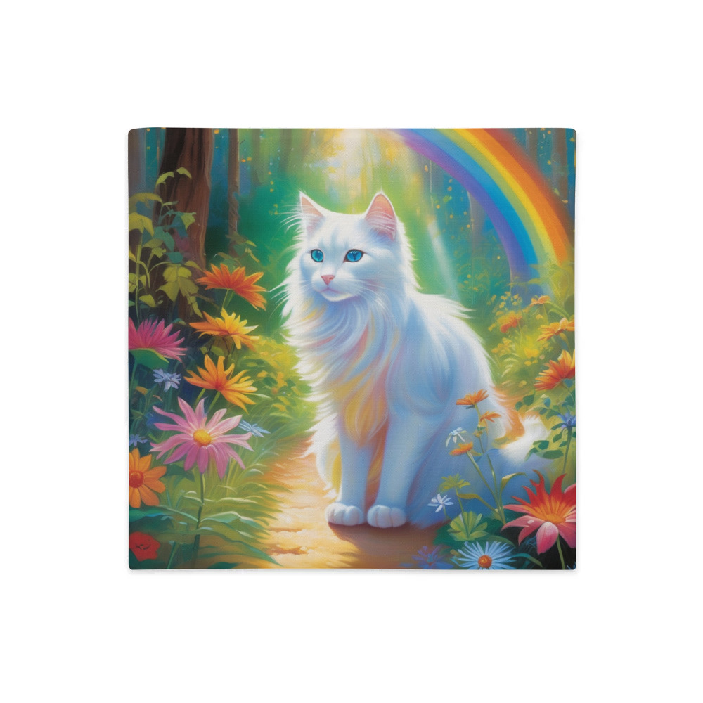 PugMug Custom White Companion Cat Premium Pillow Case