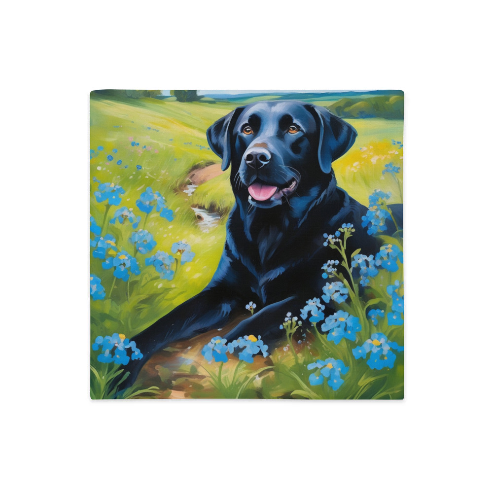 PugMug Custom Black Labrador Retriever Premium Pillow Case