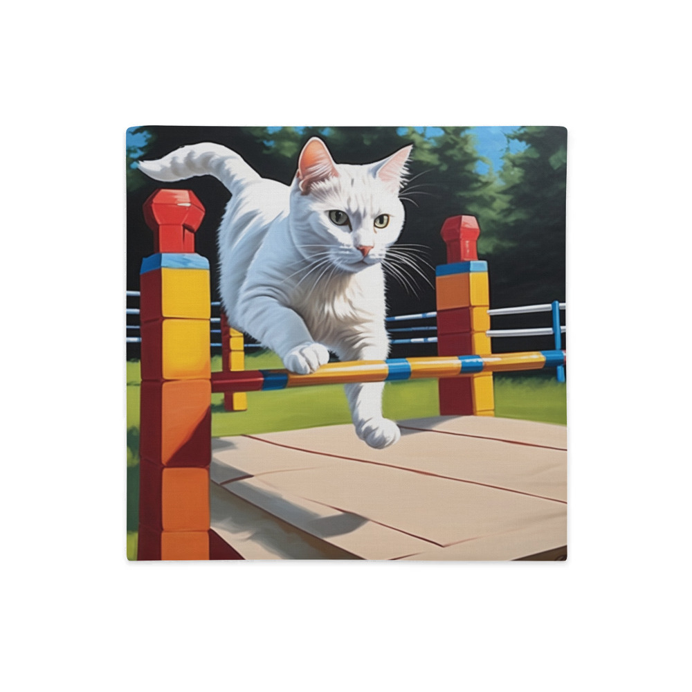 PugMug Custom White Companion Cat Premium Pillow Case