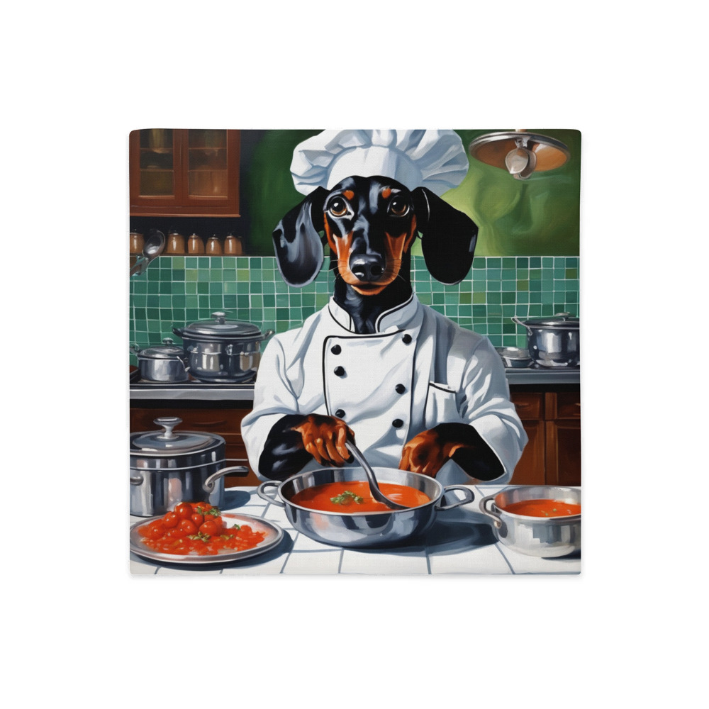 PugMug Custom Black Dachshund Premium Pillow Case