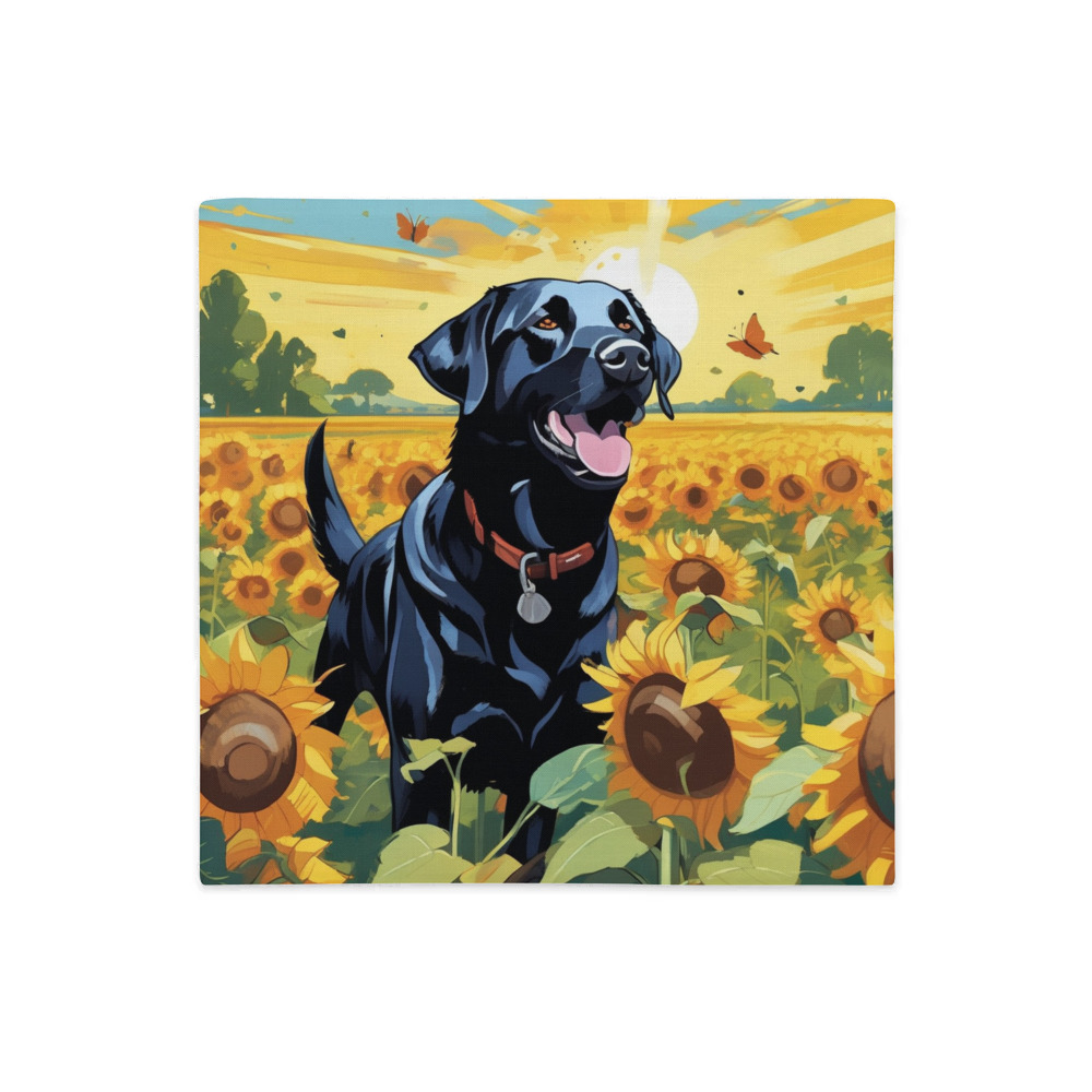 PugMug Custom Black Labrador Retriever Premium Pillow Case