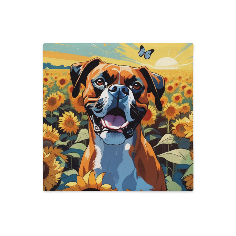 PugMug Custom Boxer Dog Premium Pillow Case