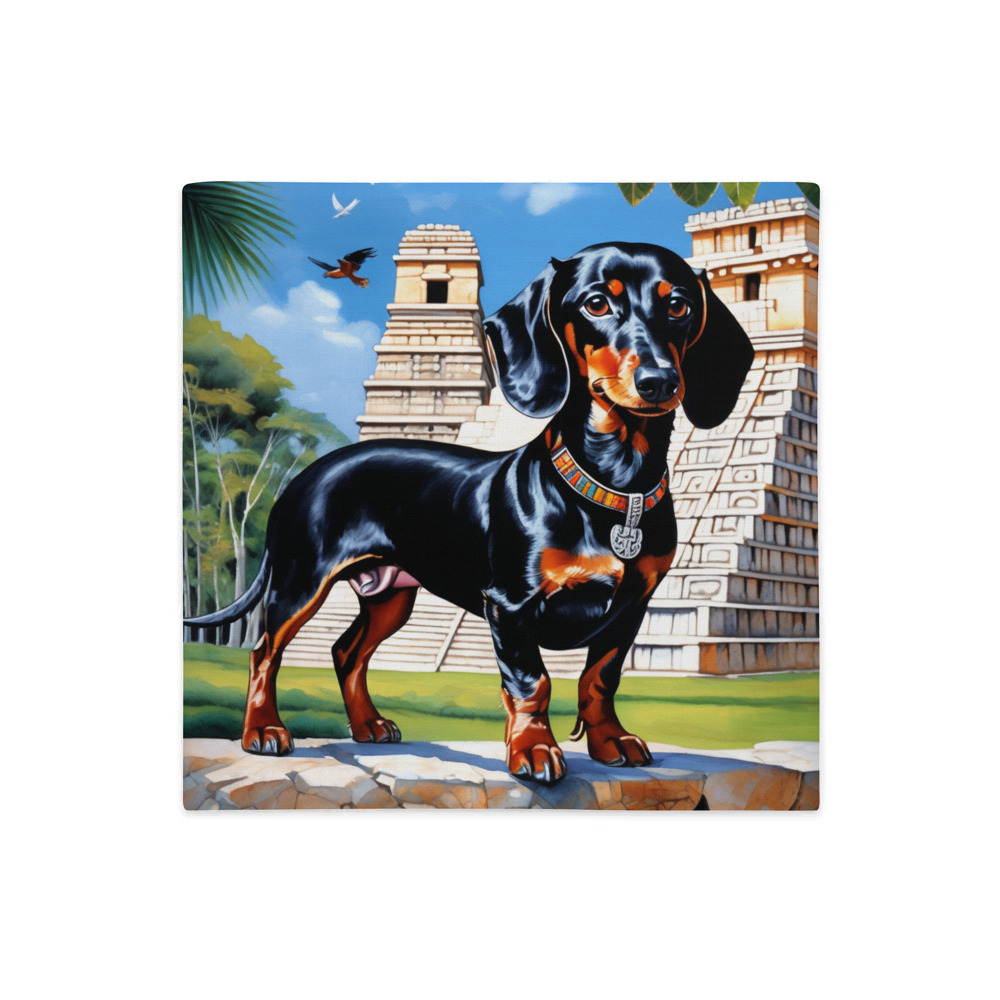 PugMug Custom Black Dachshund Premium Pillow Case