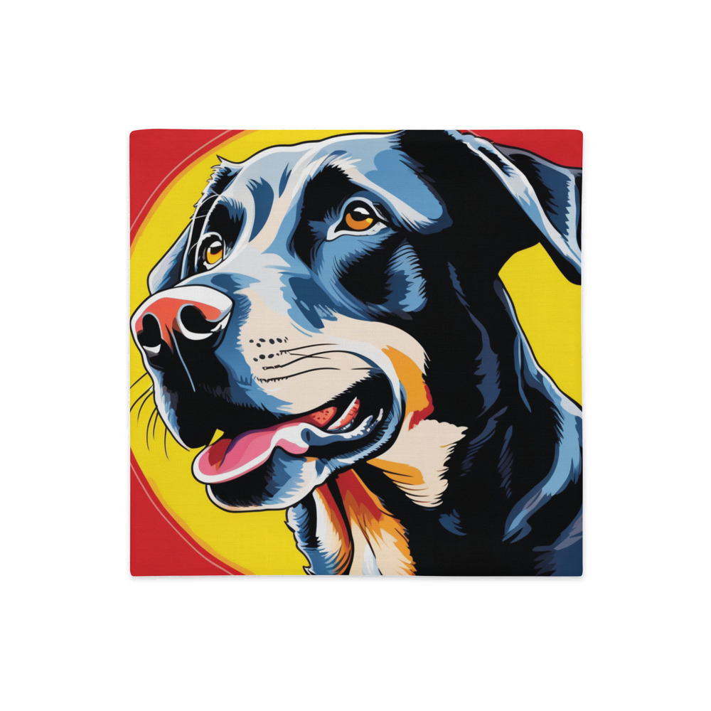 PugMug Custom Black Labrador Retriever Premium Pillow Case