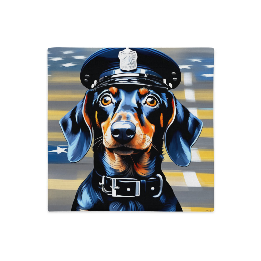 PugMug Custom Black Dachshund Premium Pillow Case