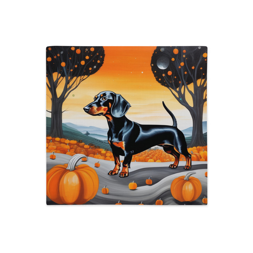 PugMug Custom Black Dachshund Premium Pillow Case