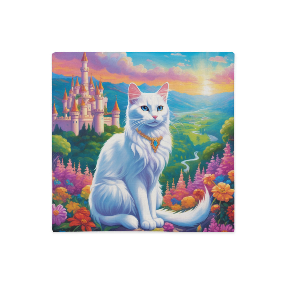 PugMug Custom White Companion Cat Premium Pillow Case