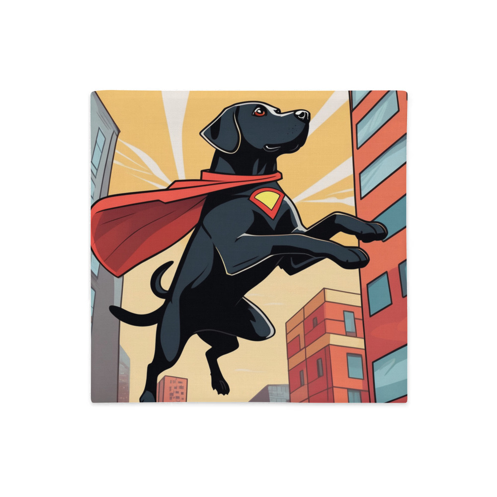 PugMug Custom Black Labrador Retriever Premium Pillow Case